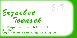 erzsebet tomasch business card