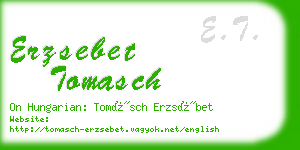 erzsebet tomasch business card